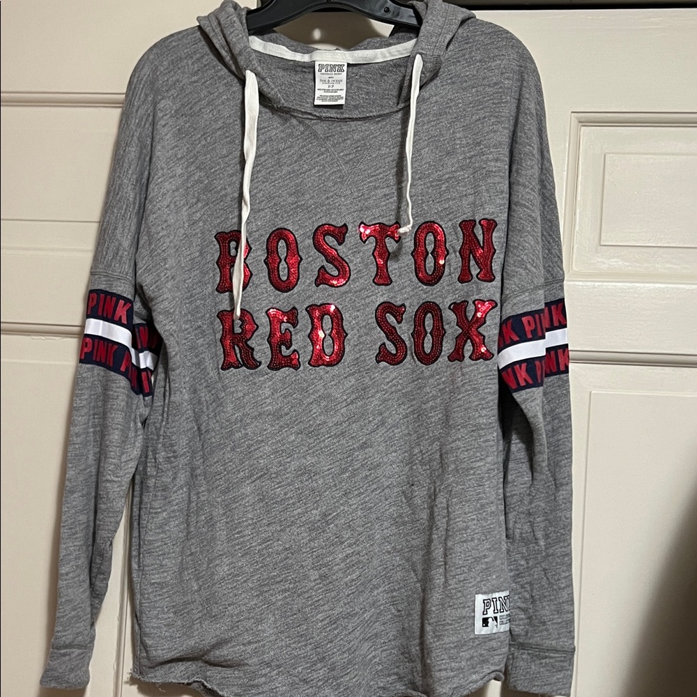 PINK Victoria's Secret Gray Boston Red Sox Hoodie